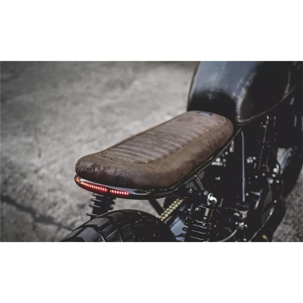 Cafe Racer Rear Seat Frame Hoop Loop with LED Brake Turn Tail Light For Honda CB