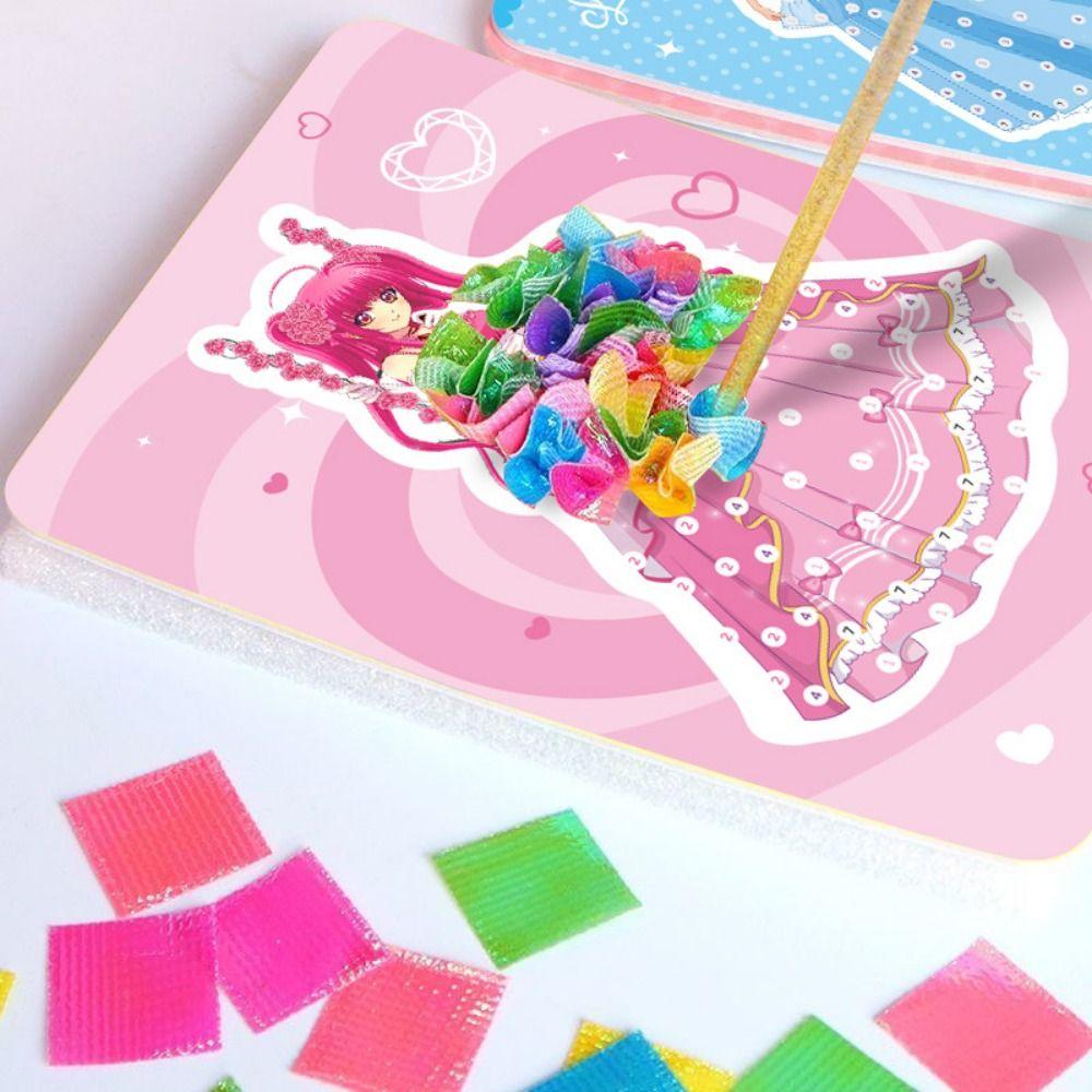Fun Craft DIY Painting Sticker Princess Fairy Educational Magical Art Handmade Girl Drawing Sticker Art Craft