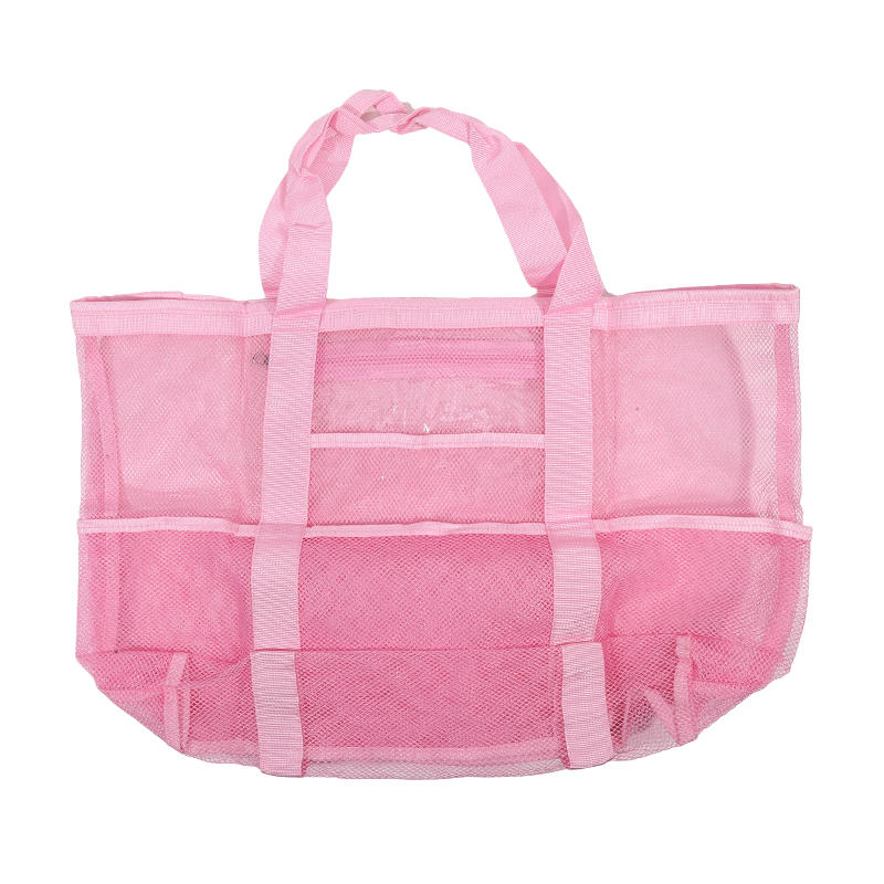 Genți de Plajă pentru Femei Călătorii de Vară Geantă Tote din Plasă cu Buzunar Interior Mare Geantă de Umăr Împletită Rezistentă la Nisip