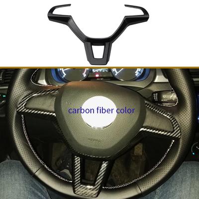 ABS Krom Aksesuarları Araba direksiyon Koruyucu Kapak Trim Etiket Volkswagen Skoda Octavia A7 Kodiaq Hızlı Yeti