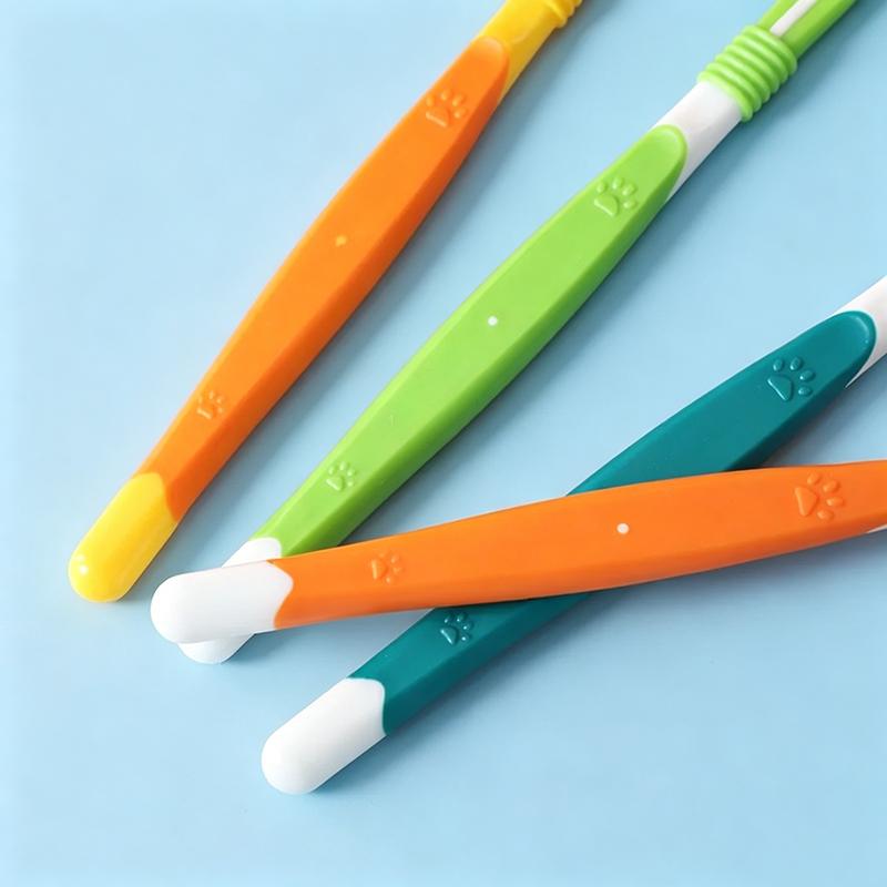 3-Sided Pet Toothbrush Dog Plastic Toothbrush Removing Tartar Cleaning Mouth Pet Care Cat Cleaning Mouth Dog Accessories