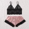 Sexy dreiteiliger Pyjama-Set aus Spitze - Europäischer & Amerikanischer Stil