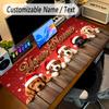 Christmas Theme Personalized Mouse Pad Custom Name Text Non Slip Desk Pad For Laptop Office Desktop