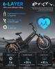 Tesway X7 Pro Electric Bike, Peak 2000W Motor, 52V 60Ah Battery, Range 300km, 20*4.0'' Tires, 7 Speed, Color Display