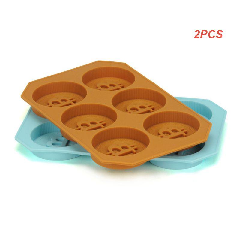 

Многофункциональная 6-дырочная решетка для льда Bitcoin, форма для заморозки, форма для пудинга, шоколада, трафарет для печенья, торта, форма для пончика