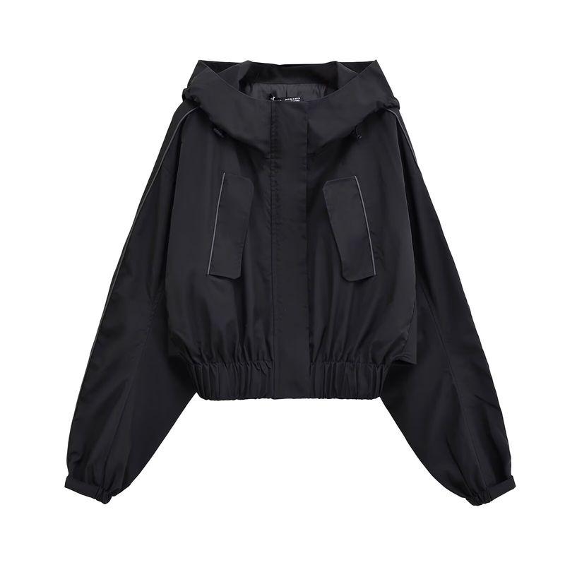 Kaslead New Arrival Women's Clothing Fashion Style Minimalist Easiest for Match Loose Hooded Jacket Jacket Outwear
