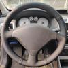 Car Steering Wheel Cover Faux Leather Breathable Black For Peugeot 307 2001-2008 307 SW 2005-2008 Steering Wheel Braiding Cover