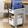 New 2-Tier Rolling Storages Cart 4 Wheels Large Capacity Bookshelf Storage Trolley Movable Multifunctional Small Cart Rack