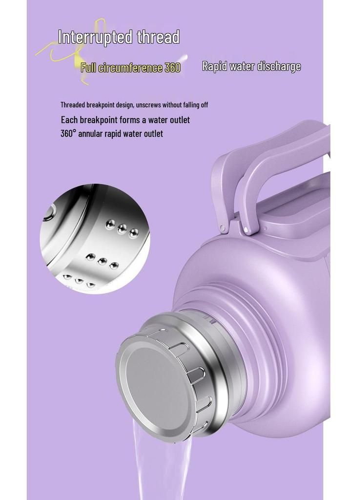 316 Stainless Steel Large Capacity Insulated Thermos Flask for Outdoor, Sports, and Household Use