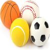 Pack 2.4" Quietsch Latex Welpen Hundespielzeug Ball Sportbälle Sets Apportieren Interaktives Spielzeug für kleinen Hund Verschiedene Farben