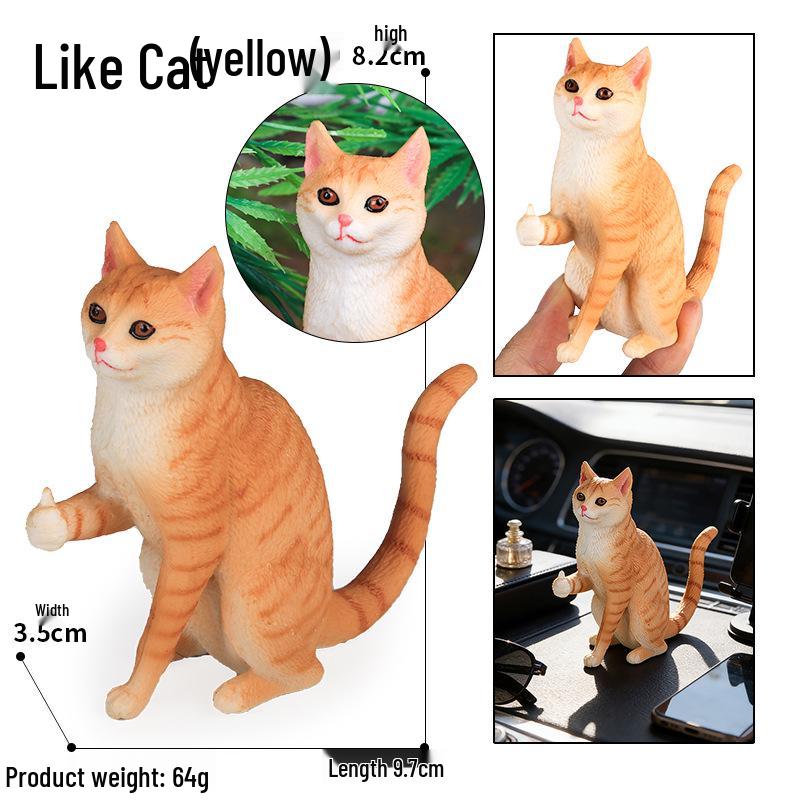 Solid Orange Persian, Ragdoll, Somali, and Blue Short-haired Cat Simulation Models