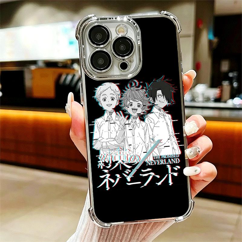 The Promised Neverland Anime Soft Phone Case For iPhone 15 16 17 Air 14 Pro Max 16E Plus 13 12 Mini Plating Anti-Fall Fundas