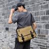 Neue Messenger Bag für Herren, große Kapazität, Retro-Canvas, für kurze Strecken, Radfahren, Pendler, tragbare Umhängetasche