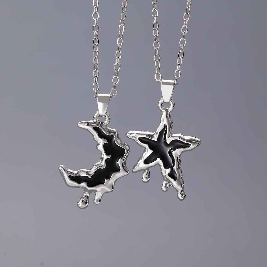 Liquid Lava Moon Star Pendant Necklace & Sweet Spicy Girl Earrings – European & American Style