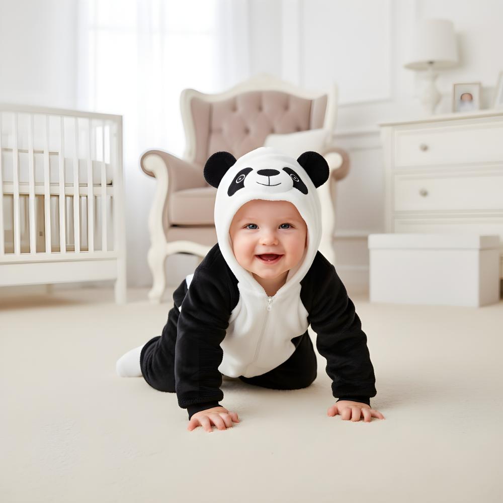 Piżama Onesie Kostium Przebranie Śpiochy Panda Niemowlę 120: 96-104 Cm