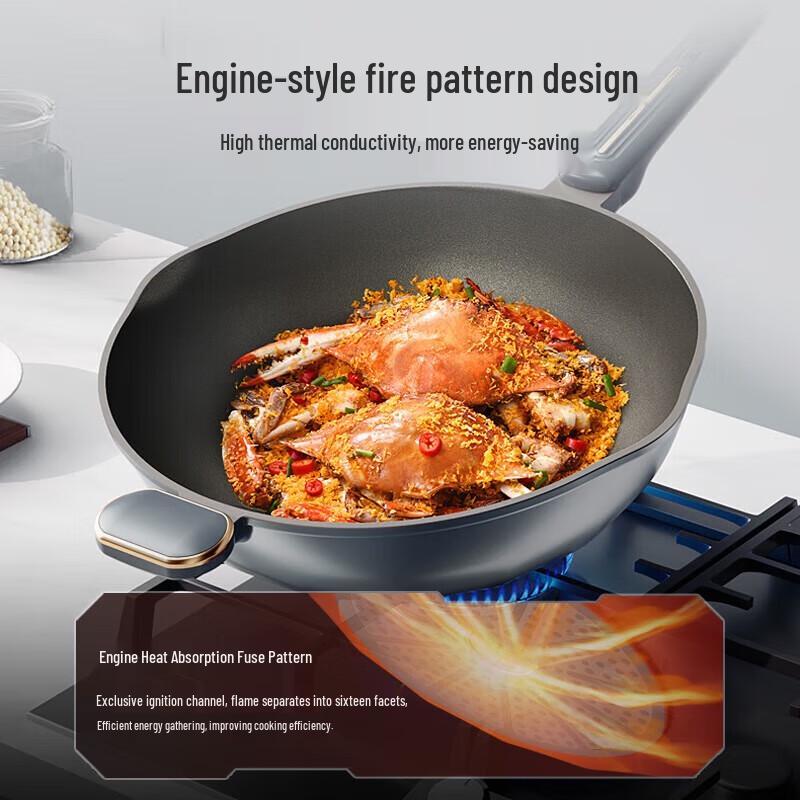 KOBACH Titan Antihaft-Wok mit Temperaturanzeige