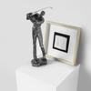 Golfing Statue Resin Figurine Table Centerpiece Decoration Modern Desk Golfer Sculpture for Window Office Cabinet Home Shelf