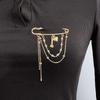 Elegant Pearl Chain Tassel Brooch Fashion Women Clothing Decor Accessories Jewelry Pin Pants Waist Adjust Pins Bag Pendant Gifts