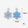 3pair Glitter Christmas Snowflake Acrylic Earrings for Women New Year Double-Deck Snowflakes Drop Earring Party Jewelry Gifts