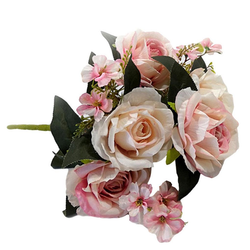 Artificial Rose Flower Simulation Wedding Bridal Bouquet Home Office Cloth Flower Decoration