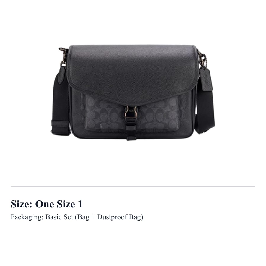 COACH Charter Cow Leather Envelope Bag