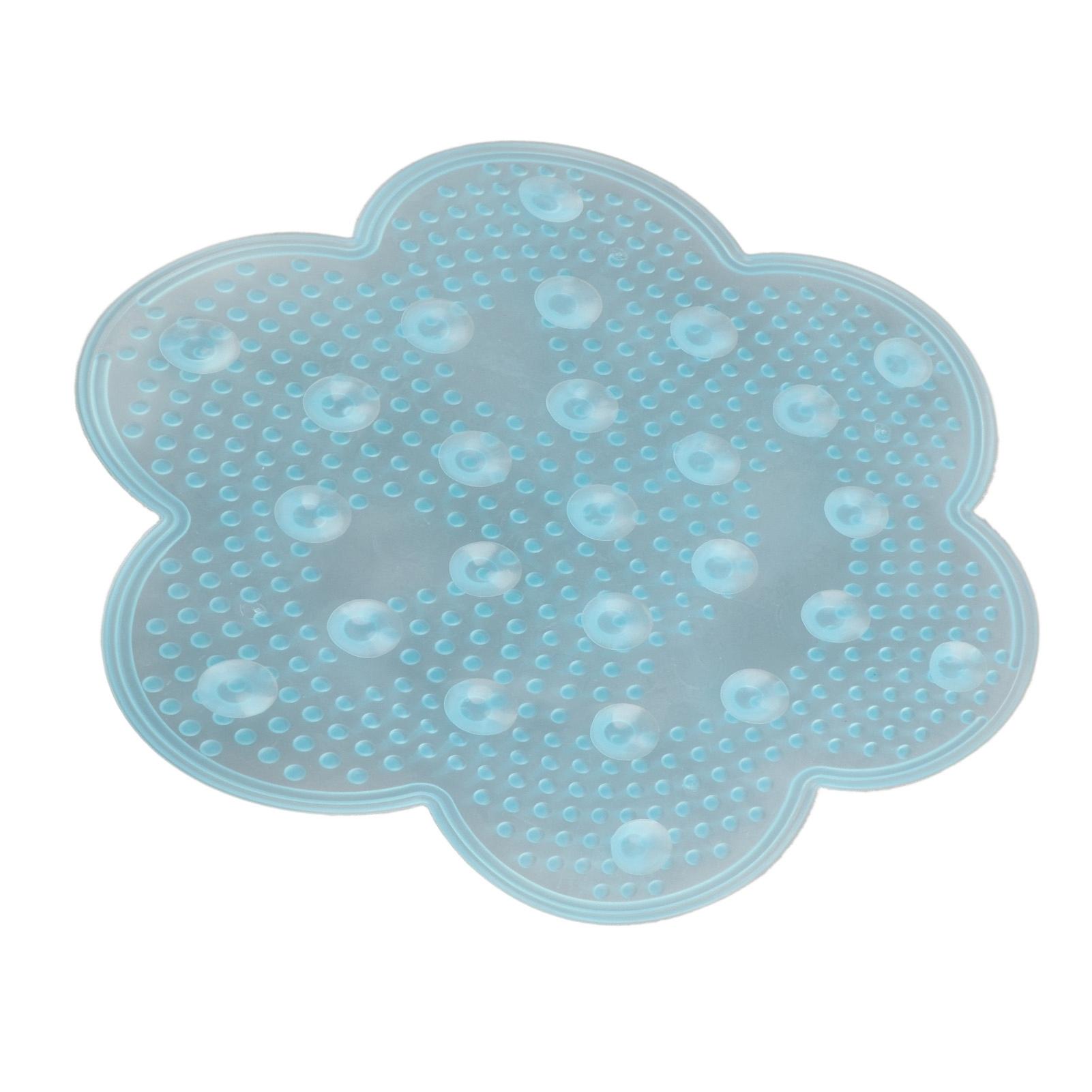 

Bathroom Floor Foot Massager Remove Dead Skin Silicone Shower Foot Scrubber with Suction Cups синій