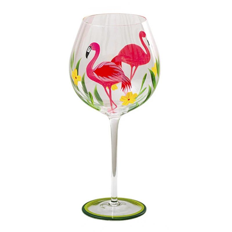 Painted medieval tulip goblet 400-800ML high-value crystal glass juice home red wine