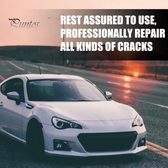 Sada na opravu prasklin čelního skla automobilu Odolná proti UV záření Dlouhotrvající efekt Snadné použití Sada kapaliny na opravu prasklých skel v automobilech