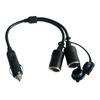 15A Fuse Vehicle Power Splitter Cable, 12V/24V Cigarettes Lighter Adapter with 1 Male Plugs, 2 Female Sockets, 14AWG 40Cm Wire for 2 Accessory Use