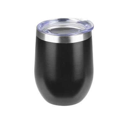 12oz Wine Tumbler with Lid, Stainless Steel Travel Mugs Stemless Double Wall Insulated Coffee Cup, Insulated Wine Glasses Travel