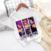 2026 Girls KPOP Idol Group Print Short Sleeve Boys and Girls TShirt Cute Cartoon Graphic Tee Kids Summer Casual Top