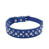 Adjustable Rhinestone Studded PU Leather Dog Collar for Small Medium Large Dogs Cats Anti-Bite Pet Neck Ring Pet Supplies