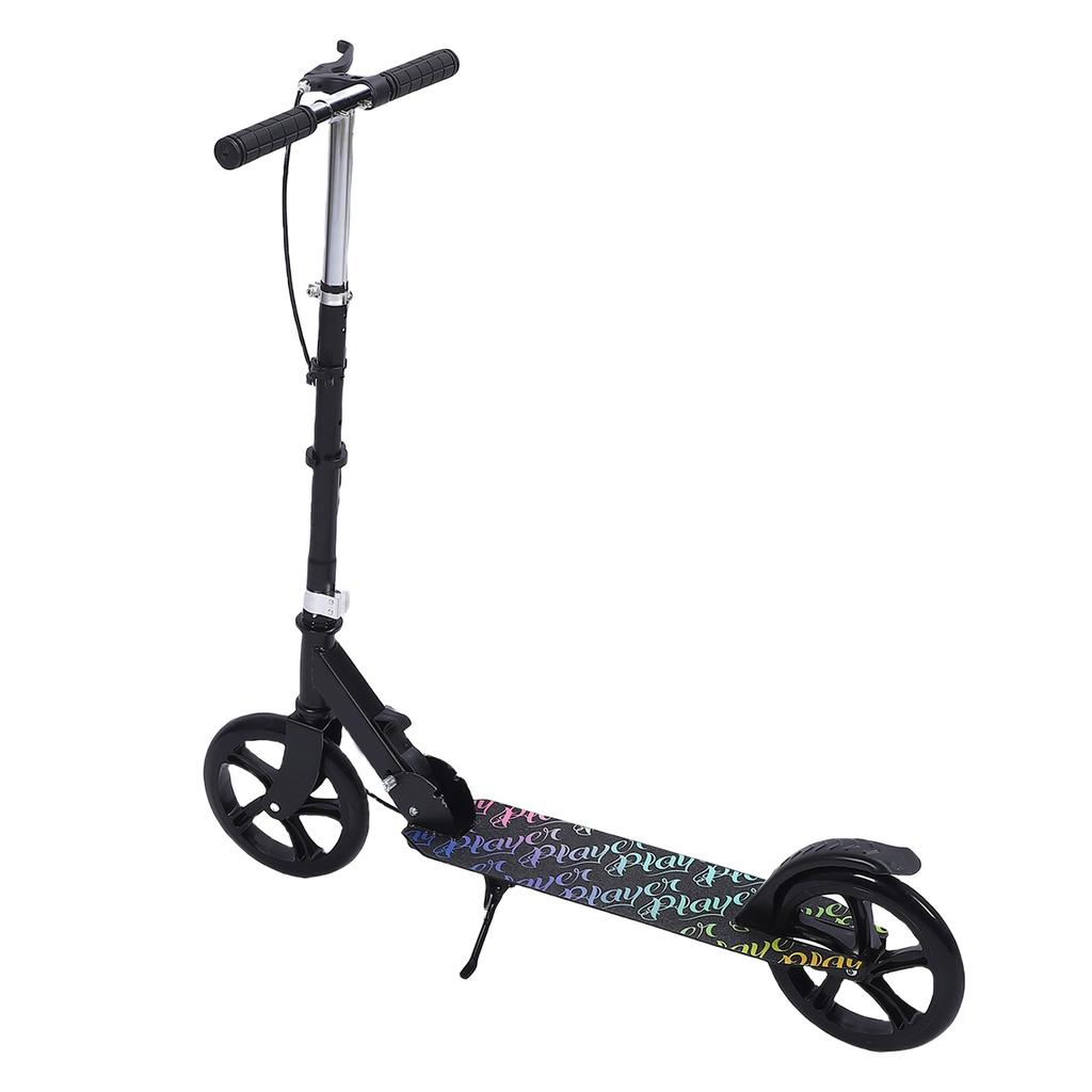 Scooter for Teens and Adults with Dual Brake System Big PU Wheels One Button Folding Adjustable Height Scooter for Ages
