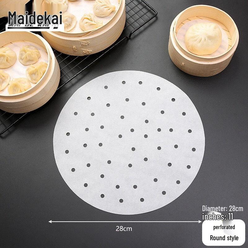 Maidekai Food-Grade Disposable Steamer Liners 28cm