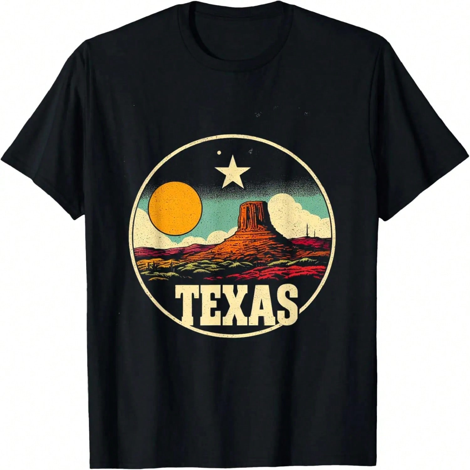 Vintage Patriotic Texas T-Shirt S разноцветный