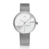 SK Women's Geometric Mesh Strap Quartz Waterproof Watch - Fashion Creative Design 0105