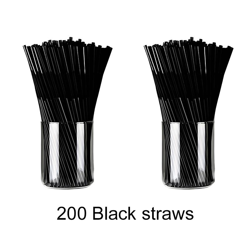 200PCS Kitchen Drinking Straws Assorted Colorful Bar Disposable Straws Wedding Party Beverage Supplies Household Accessories ZYF