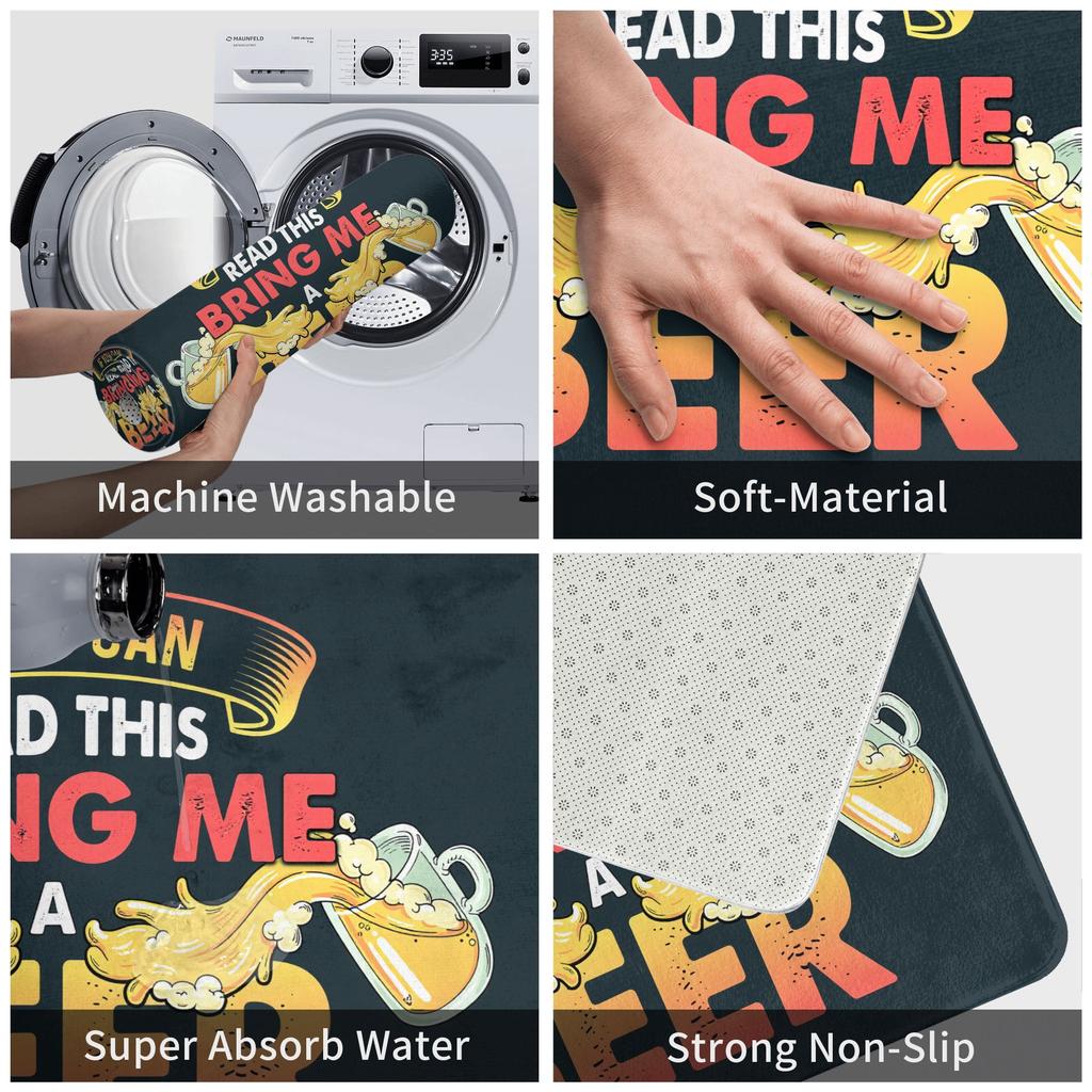 If You Can Read This Bring Me Beer Funny Floor Door Bathroom Kitchen Mats Anti-Slip Outdoor  Doormat Garden Entrance Carpet Rug