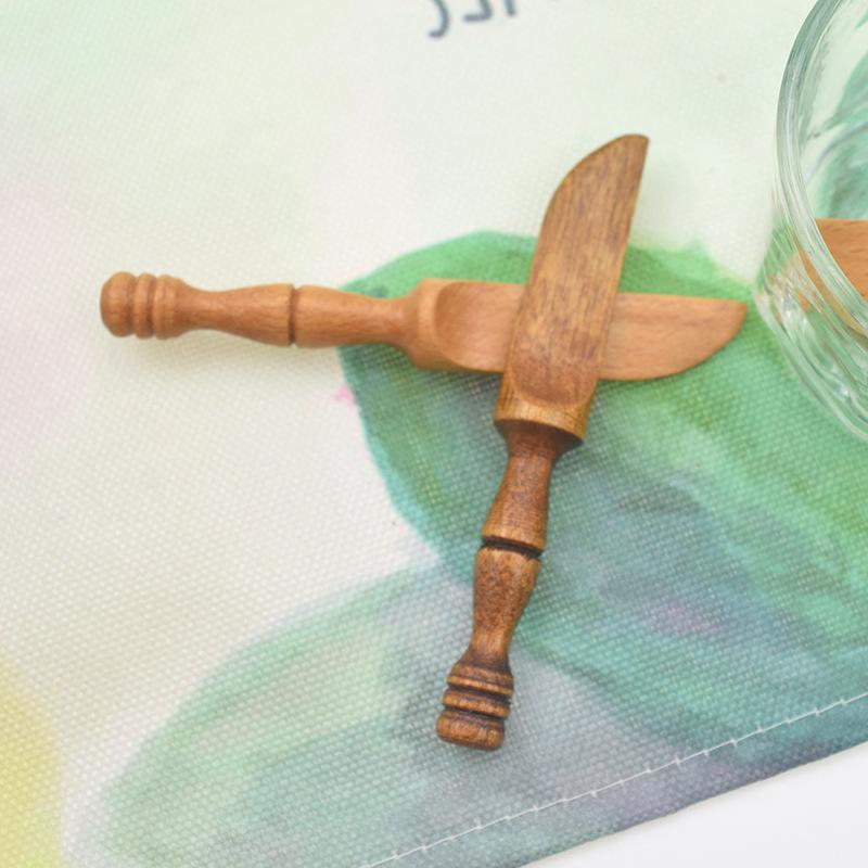 Japanese Wood Jam Knife Dinner Knives Tableware Wooden Mask Knife Jam Knife Butter Salad Paste Coating Wooden Cutlery Butter Kni