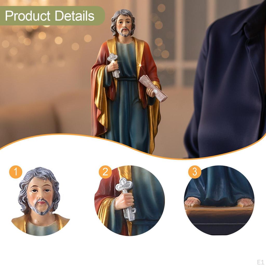 Old Men Statue Sculpture Catholic Decor Indoor Decoration Home Carpenter Craftsmen Resin