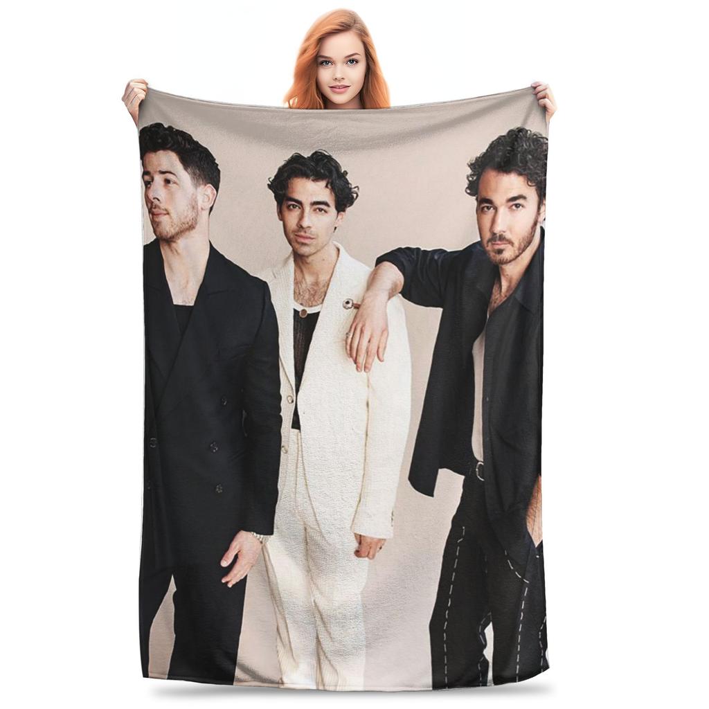 Vintage The Eras Tour 2023 Jonas Brothers JB The Album Blanket Flannel Sofa Throw Blanket for Bedroom Travel Throws Bedspread