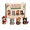 Set de mărgele fără lipici Kit DIY cu mărgele 3D, Set de meșteșuguri cu animale de Crăciun realiste, Kit tematic de broderie manuală ușoară pentru copii și adulți Educațional