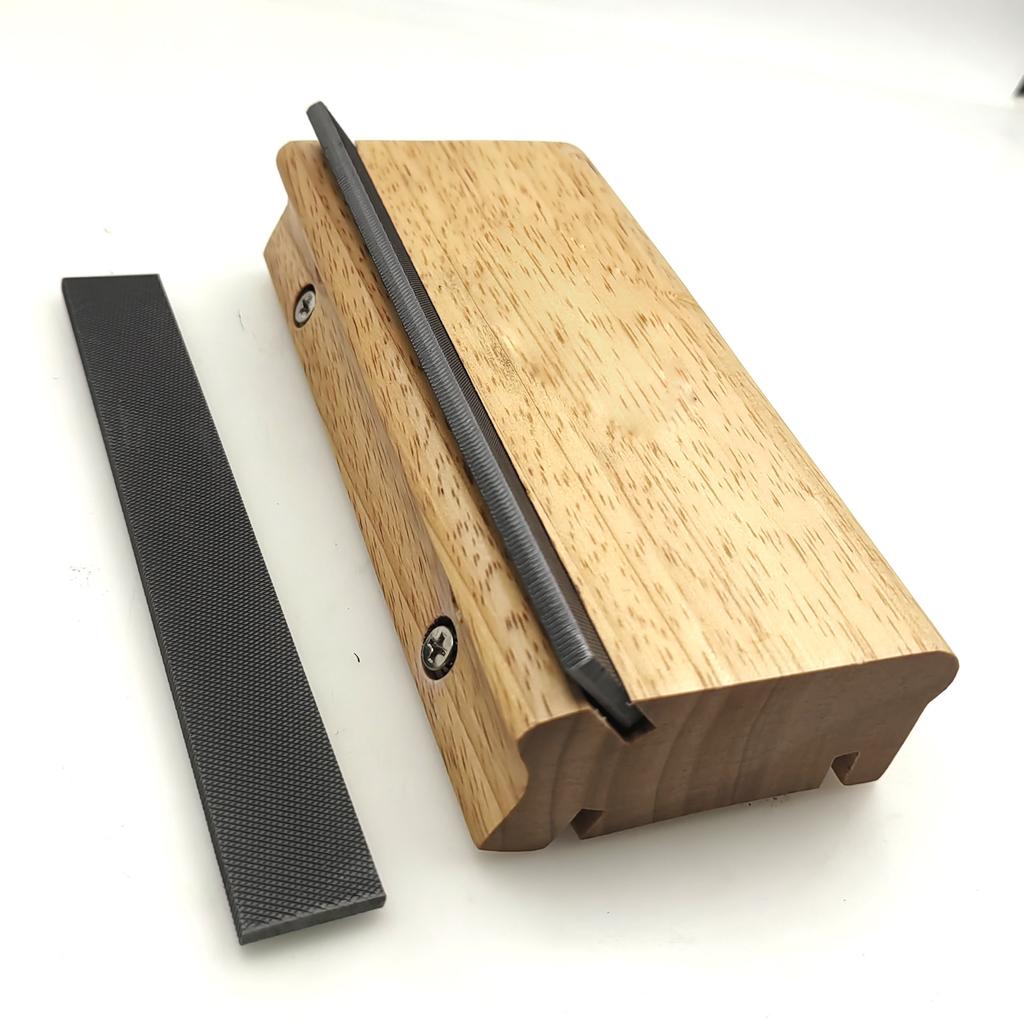 3/23/35-Degree Fret End Bevel File  3-in-1 Fret File Guitar Fret End Trimming, Leveling, and Beveling Tool