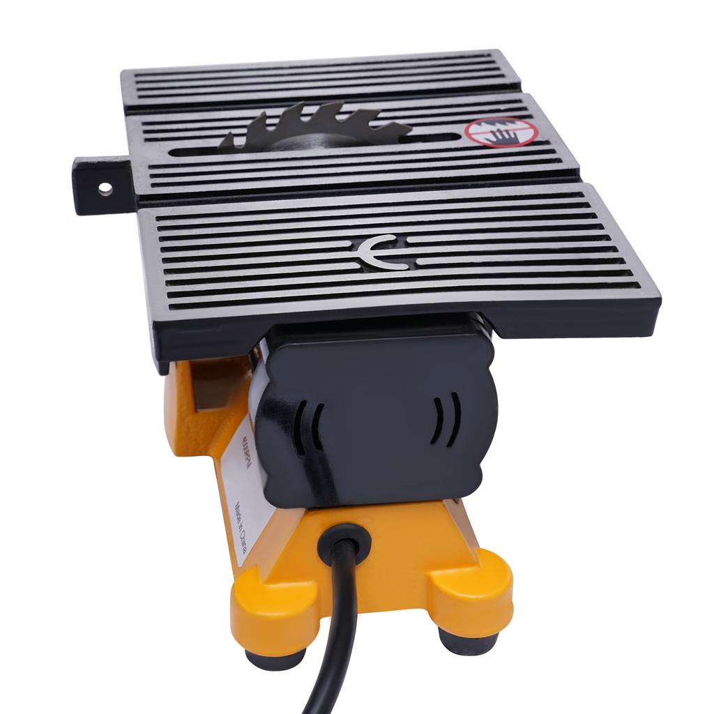 90W Mini Table Saw 4" with 3 Blades for Wood Metal Stone Cutting, 4500RPM Precision Bench Saw for DIY Craft Model Making