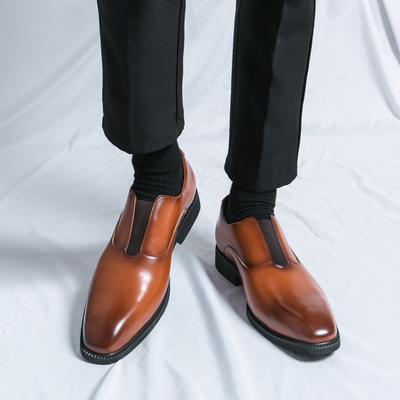 Heren Klassieke Retro Loafer Casual Street Style Slip-on Mode Leer Zakelijk Formeel Schoenen Zwart Kleding Feest Prom Schoenen Oversized