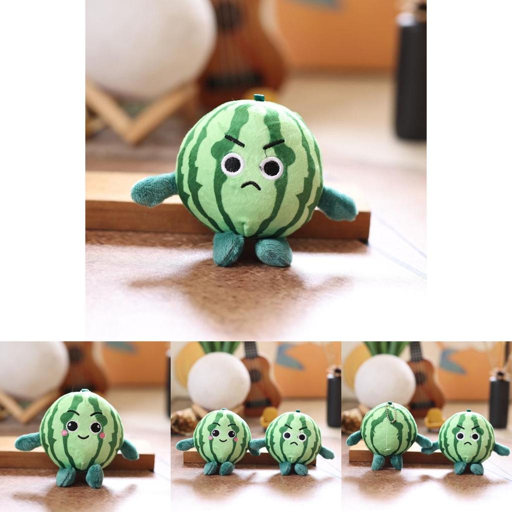 Cute Watermelon Plush Keychain With Soft Short Hair For Bag Decor And Gifts