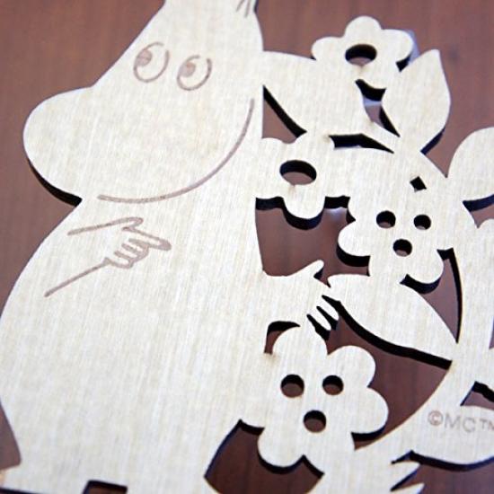 Yamaka Shoten MOOMIN Florit Wooden Coaster Moomin Pattern Moomin Goods Nordic Day Gift Mother's MM961-346