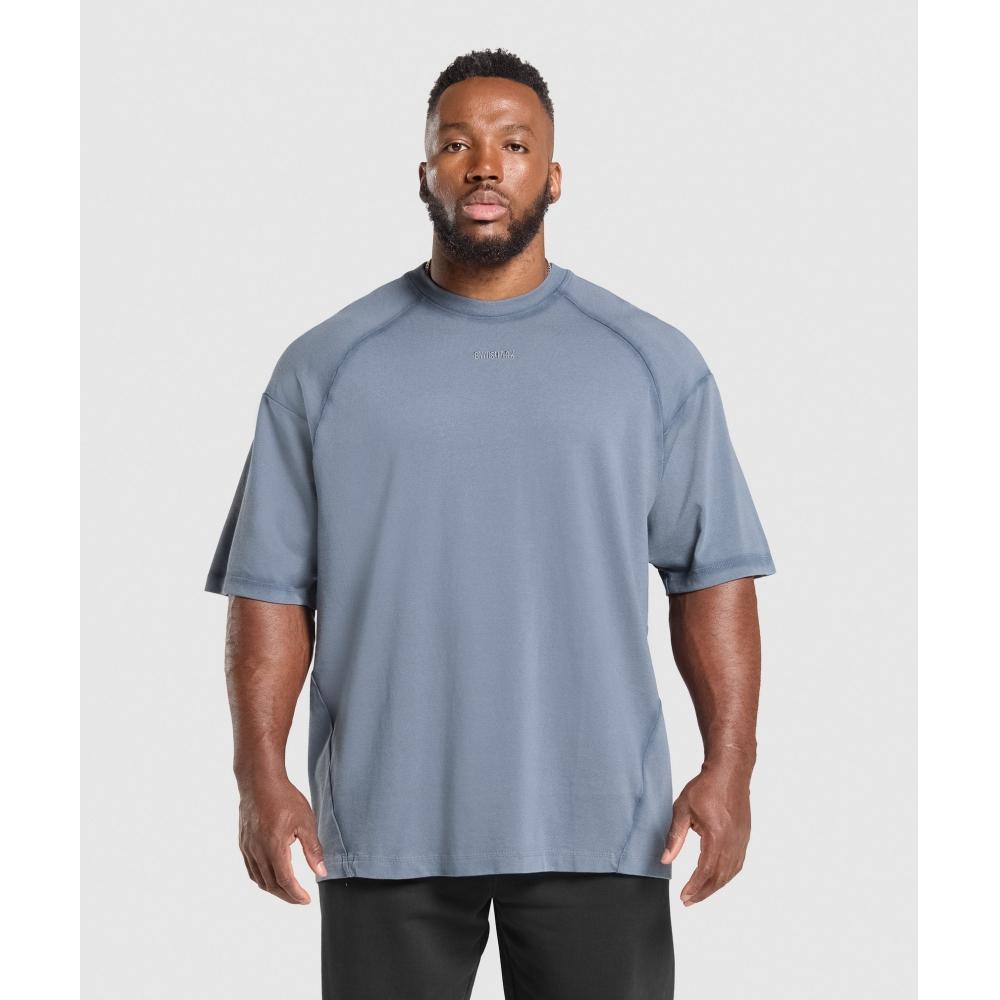 

Gymshark Футболка HeavyweighT Iron Blue A2b9p ucTm XS