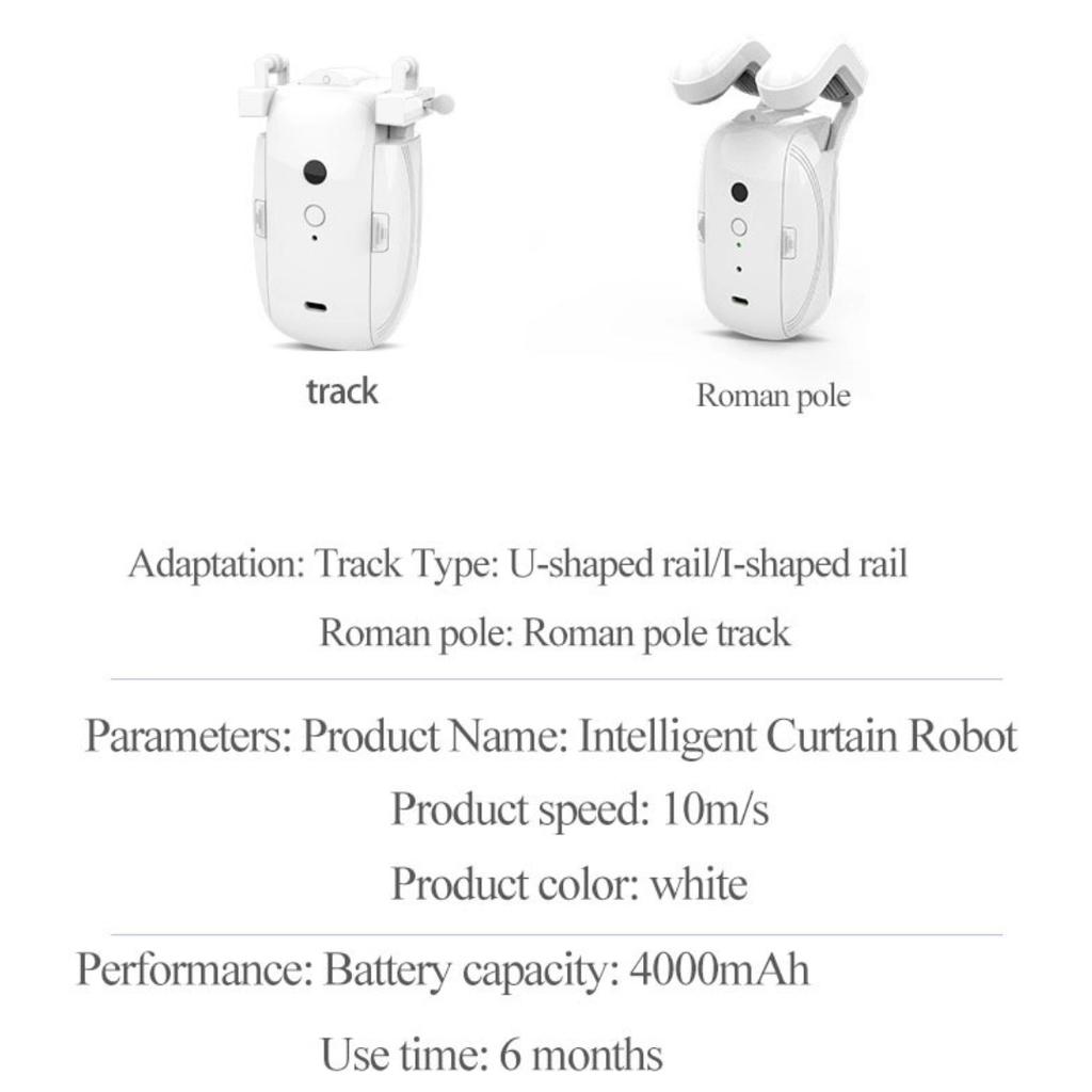 WiFi Curtain Robot, Smart Home Curtain Assistant, Remote-controlled Automatic Smart Electric Curtain Motor