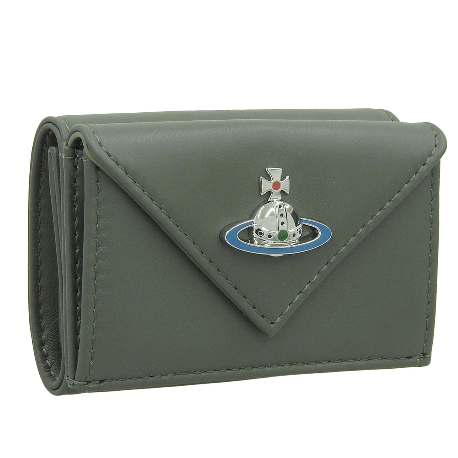 

Vivienne Westwood Mini Envelope VIVIENNE WESTWOOD Women s Tri-Fold Wallet, Wallet, Compact, Leather, Green, Billfold, 5115002GWL001LM405, [Used] зелений